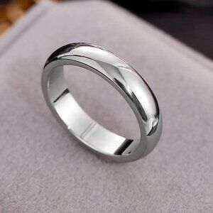 3/$35 White Gold 18k Gold Plated Silver Band Titanium Stainless Steel Women